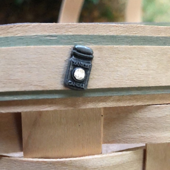 Vtg LONGABERGER Yankees Candle Dual Handle Basket RARE SET Basket Liner Charm - Picture 14 of 16